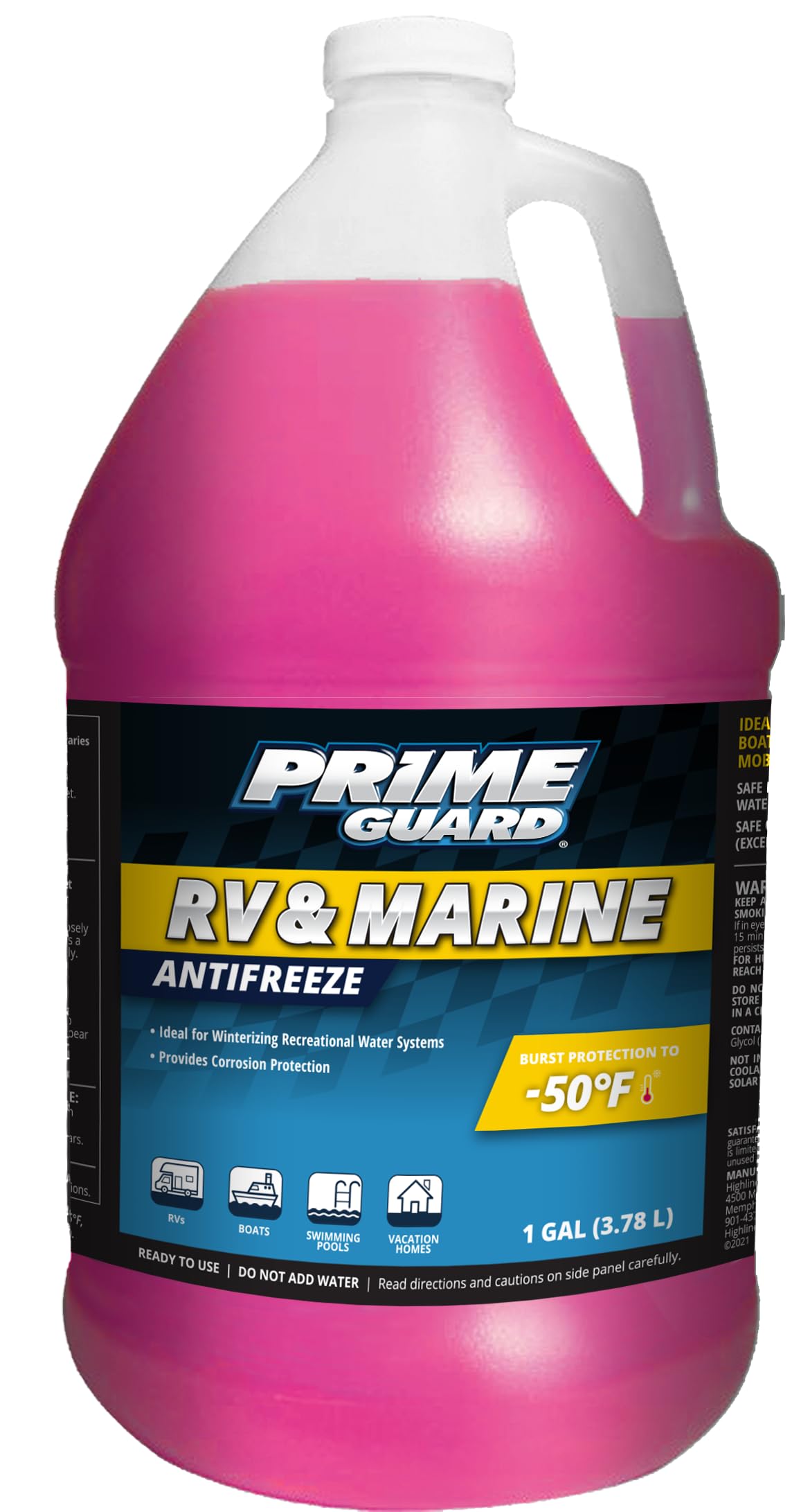 Prime Guard -50 RV & Marine Antifreeze, 1 Gallon (Pack of 6)