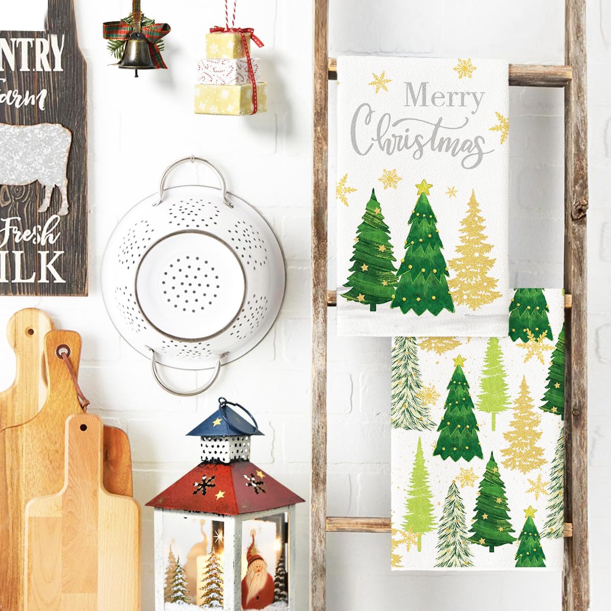 Hoqque Decoration Noel Torchon Cuisine Serviettes Et Torchons à Vaisselle Décorations De Noël Deco Décoration Interieur Maison Christmas Decorations Déco Accesoire