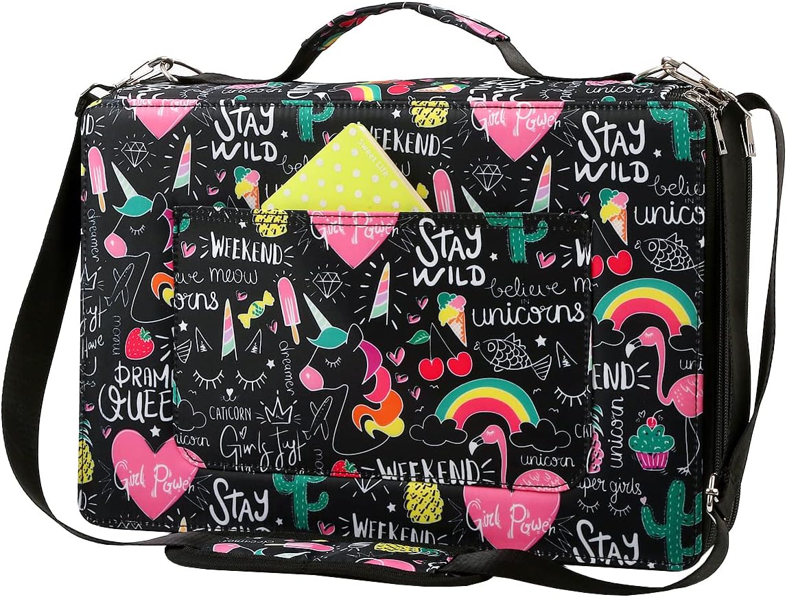 Lbxgap Colored Pencil Case - 600 Slots Pencil Holder with Zipper Closure Twill Fabric Large Capacity Pencil Case for Watercolor Pens or Markers, Pencil Organizer for Artist (Cherry Cactus)