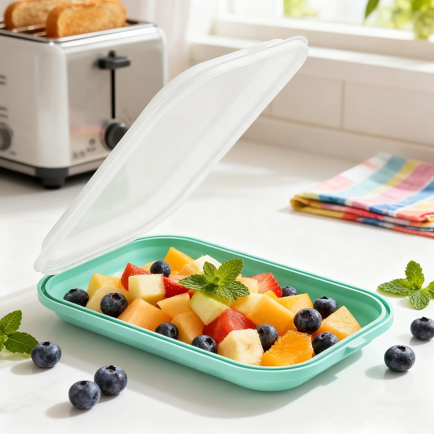 Stackable Refrigerator Storage Container Transparency Leakproof Modulars Systems for Efficient Space Management Silicone Food Storage Container