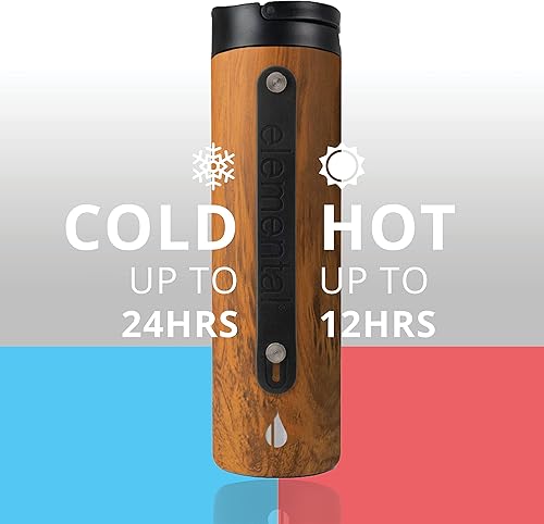 Vista 114 de Elemental Botella de agua icónica de acero inoxidable con pajilla, 32 onzas, a prueba de fugas, triple pared, aislada, para viajes y deportes, Azul