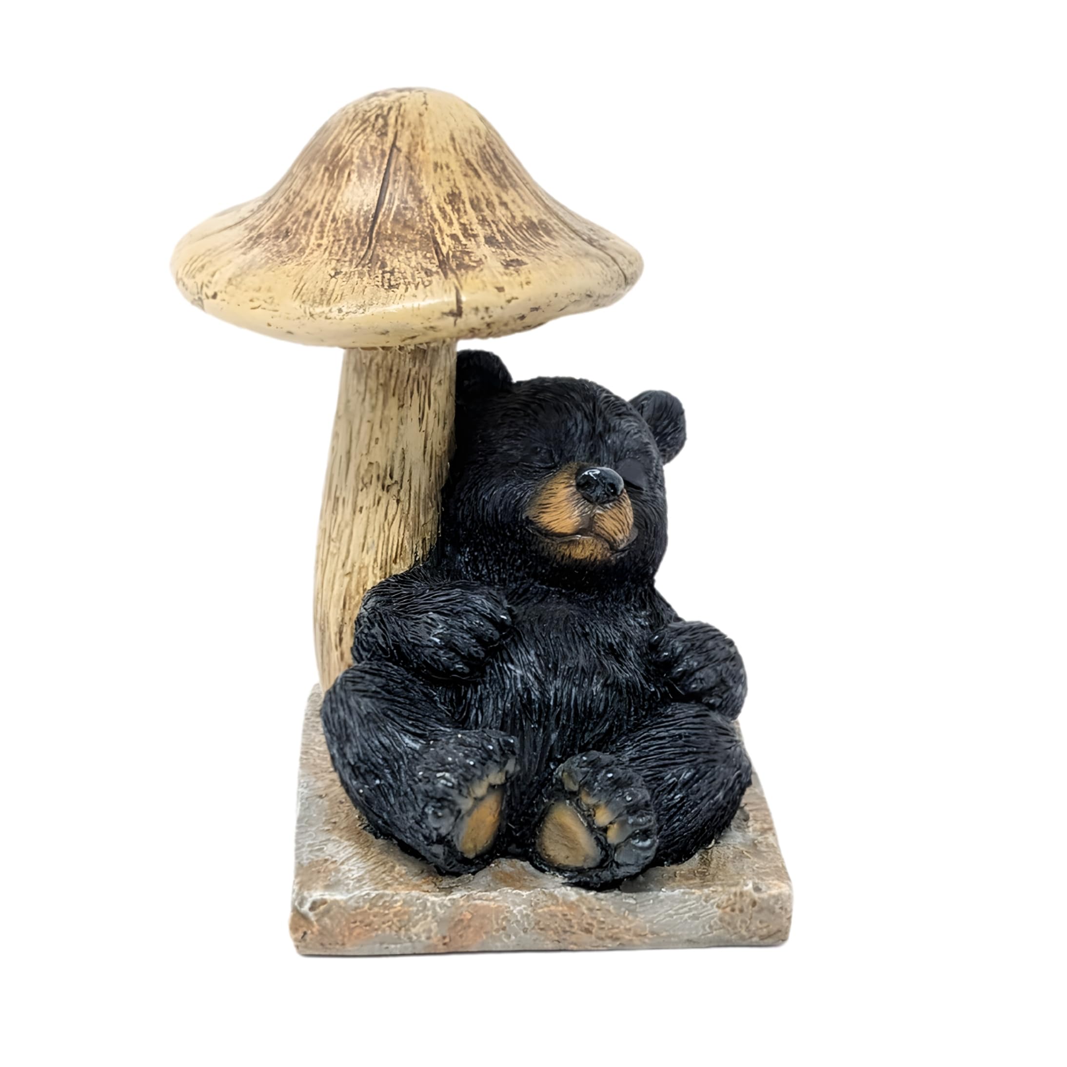 Collection faune en résine d'ours noir et statuette de bureau
