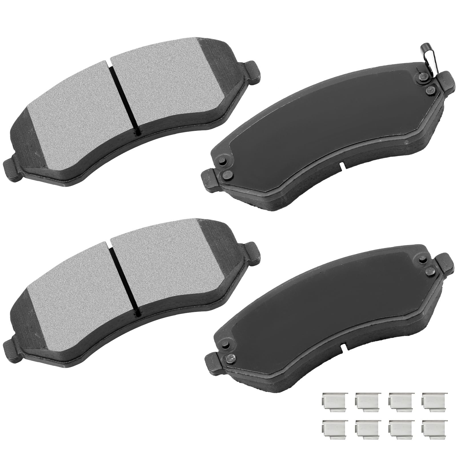 cciyu D856 Front Ceramic Brake Pads Kits 4pcs fit For 03-07 For Chrysler Town &amp; Country,01-03 For Chrysler Voyager,01-07 For Dodge Caravan,01-06 For Dodge Grand Caravan,02-07 For Jeep Liberty