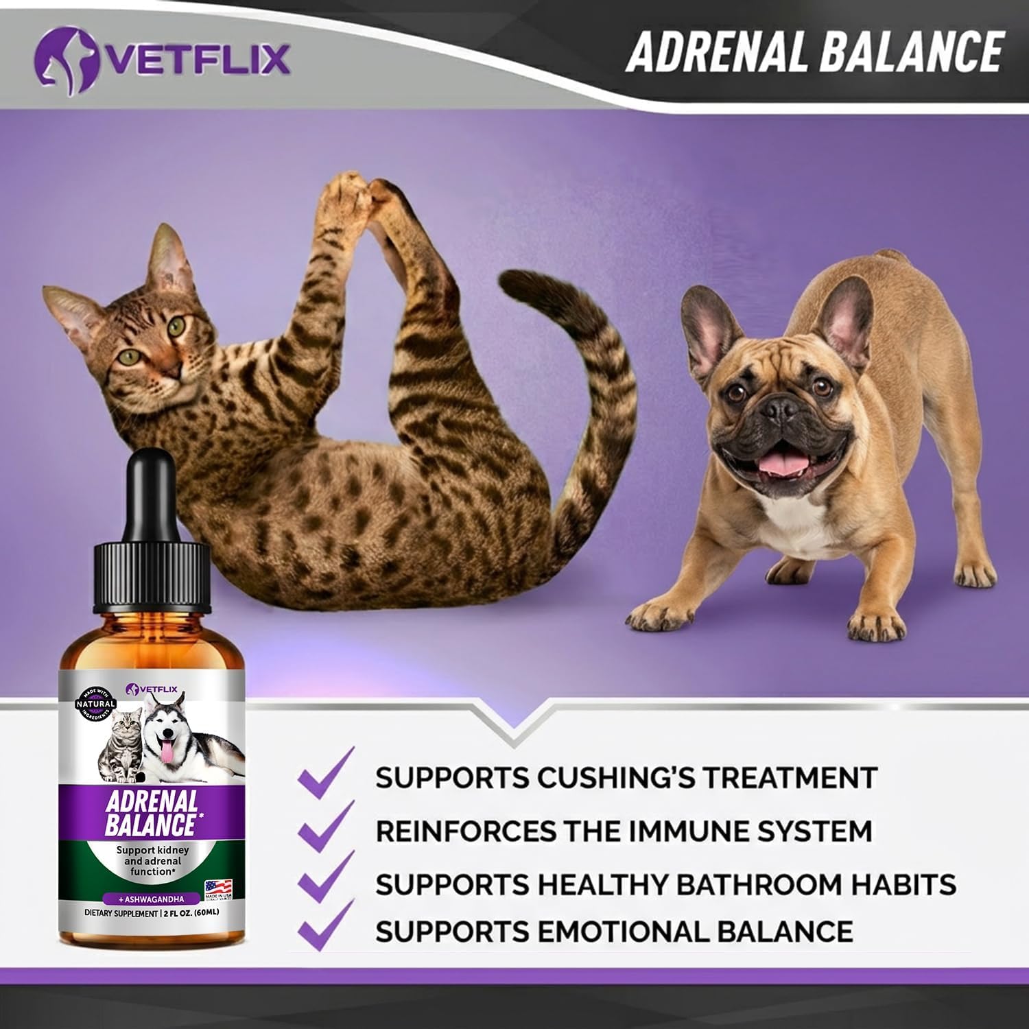 Adrenal Support for Dogs and Cats, Liquid Cushings and Kidney Drops, 2 Oz — Amazon image 5