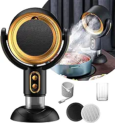 Smoke Buddy – Purificador de fumaça para fumar em ambientes fechados, ventilador portátil recarregável para fumar em ambientes internos com filtro lavável removível – Elimina fumaça e odores para