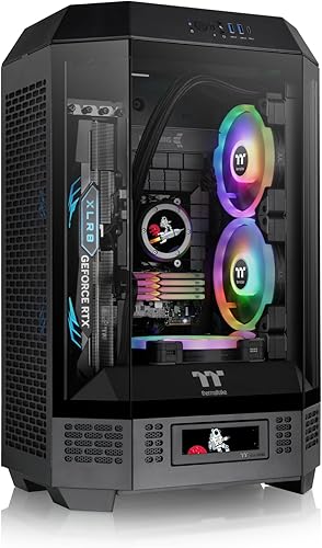Thermaltake Carcasa micro ATX negra Tower 300; ventilador CT de 0.079 x 5.512 in incluido; soporta radiador de hasta 16.535 in; kit de soporte de