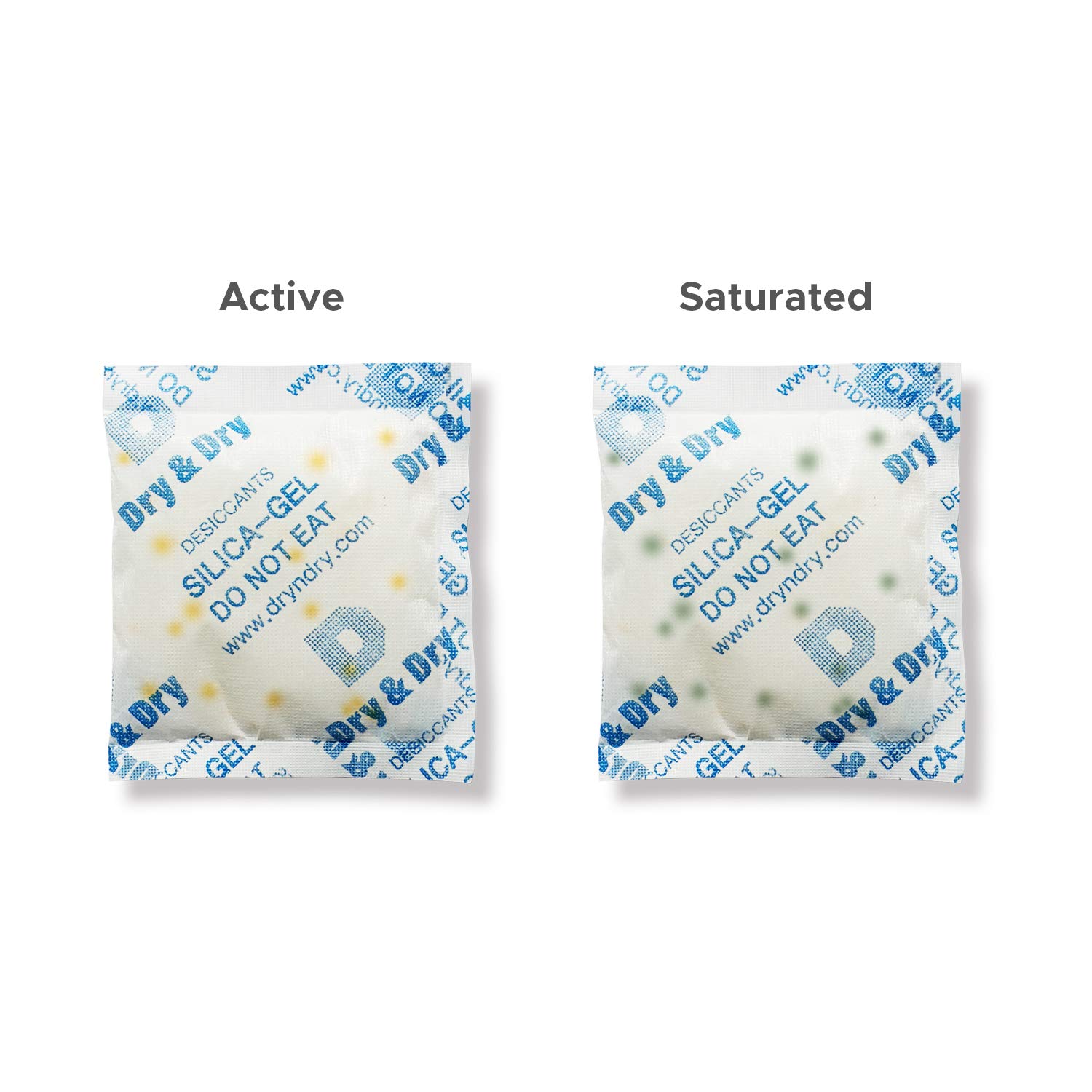 Dry & Dry 50 Gram [12 Packets] Premium Special Food Safe Orange Indicating(Orange to Dark Green) Mixed Silica Gel Packets Desiccant Packs - Rechargeable Moisture Absorbers, Silica Gel Packs: Industrial & Scientific