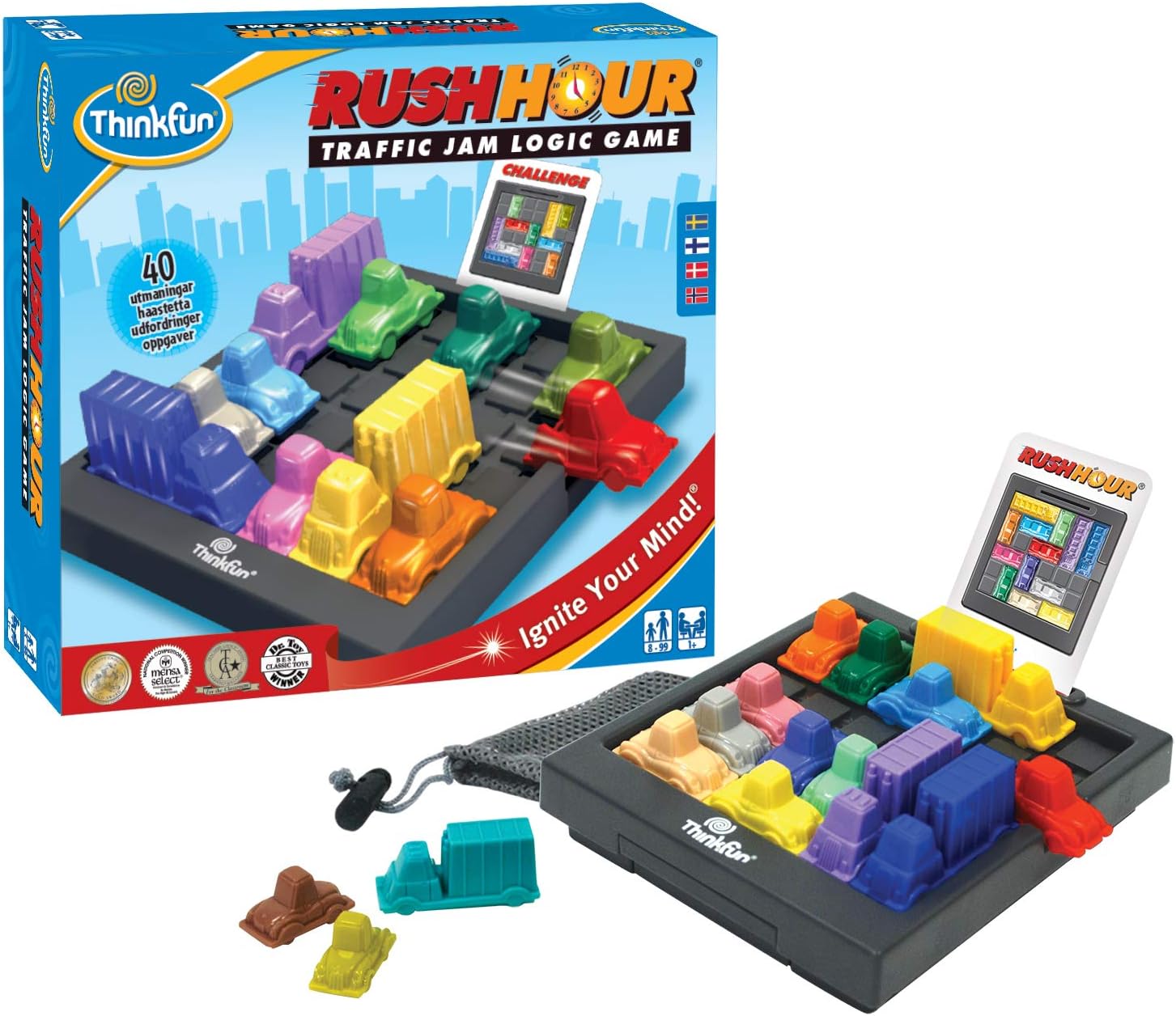 Thinkfun 15005000 Rush Hour - Logic Games & STEM Toy for Children and Adults from 8 Years - Trains Logic Thinking in Problem Solution