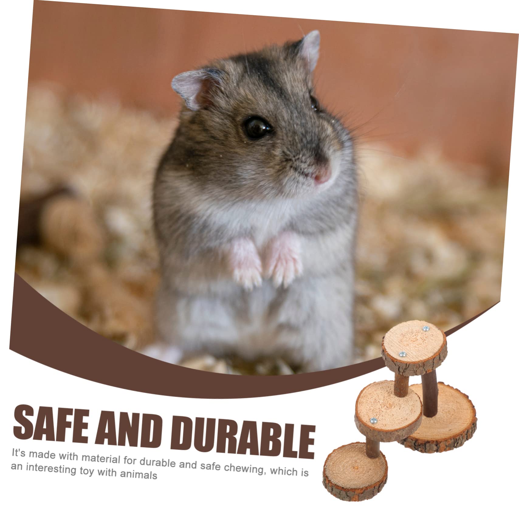 POPETPOP 3sätze Kletterspielzeug Für Kleintiere Holzleiter Für Hamster Eichhörnchen Und Andere Nager Und Installieren Fördert Und Spielspaß