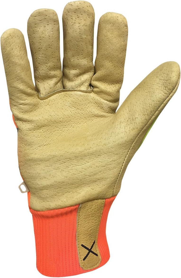 Ironclad EXO2-HVIP-03-M Hi-Viz Insulated Leather Work Gloves, Medium