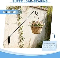 Vista 2 de ERYTLLY Gancho de Cubierta de Alcance Extendido Poste de Pared Montado en Pared, Extensible y Ajustable de 28 a 43 pulgadas Soporte para Colgar