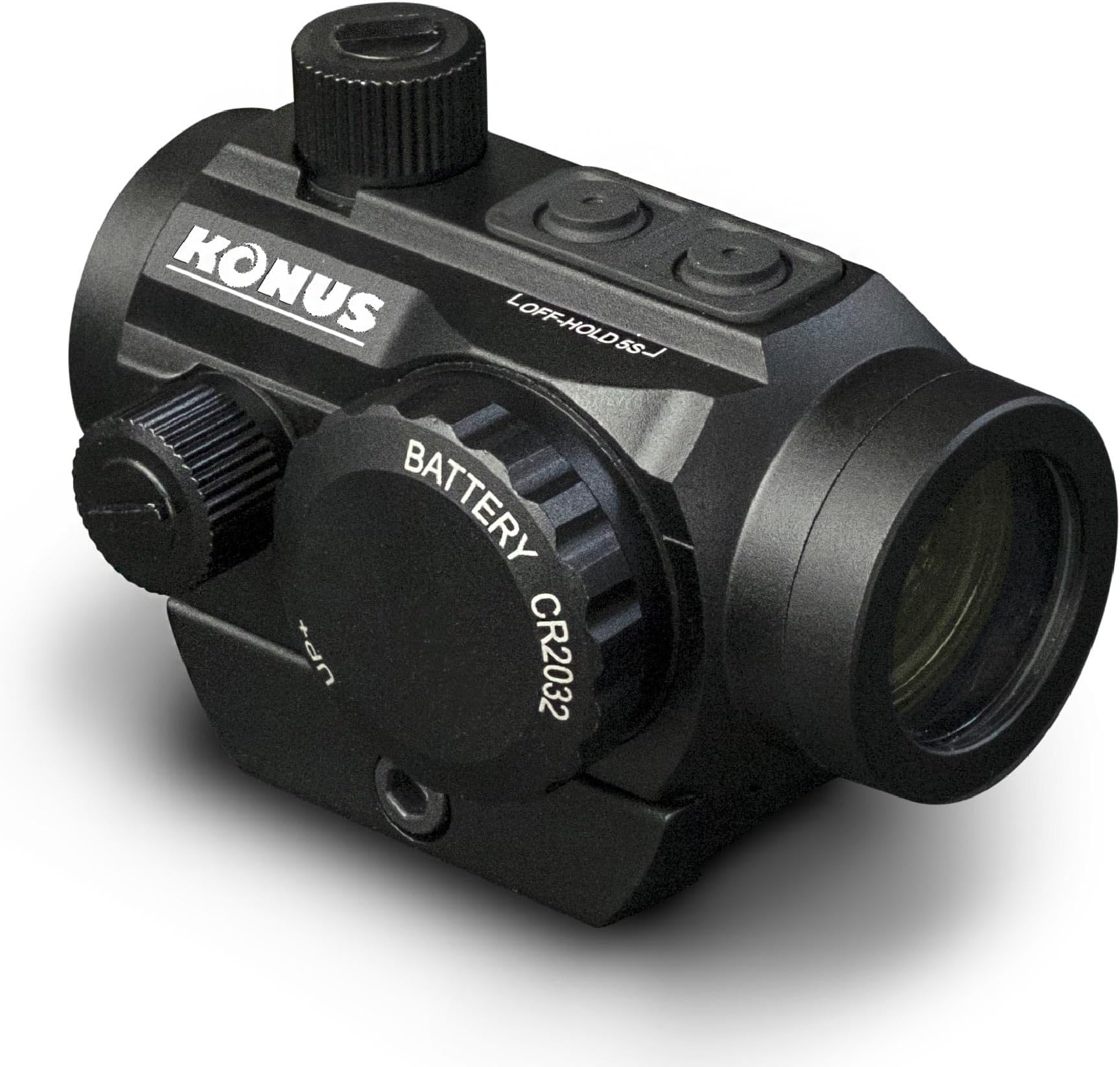Konus Nuclear 1X22mm Red Dot - Dual Mount System, Weaver/Picatinny Compatible, Dual-Illuminated Red/Green 3MOA Sight (7217)