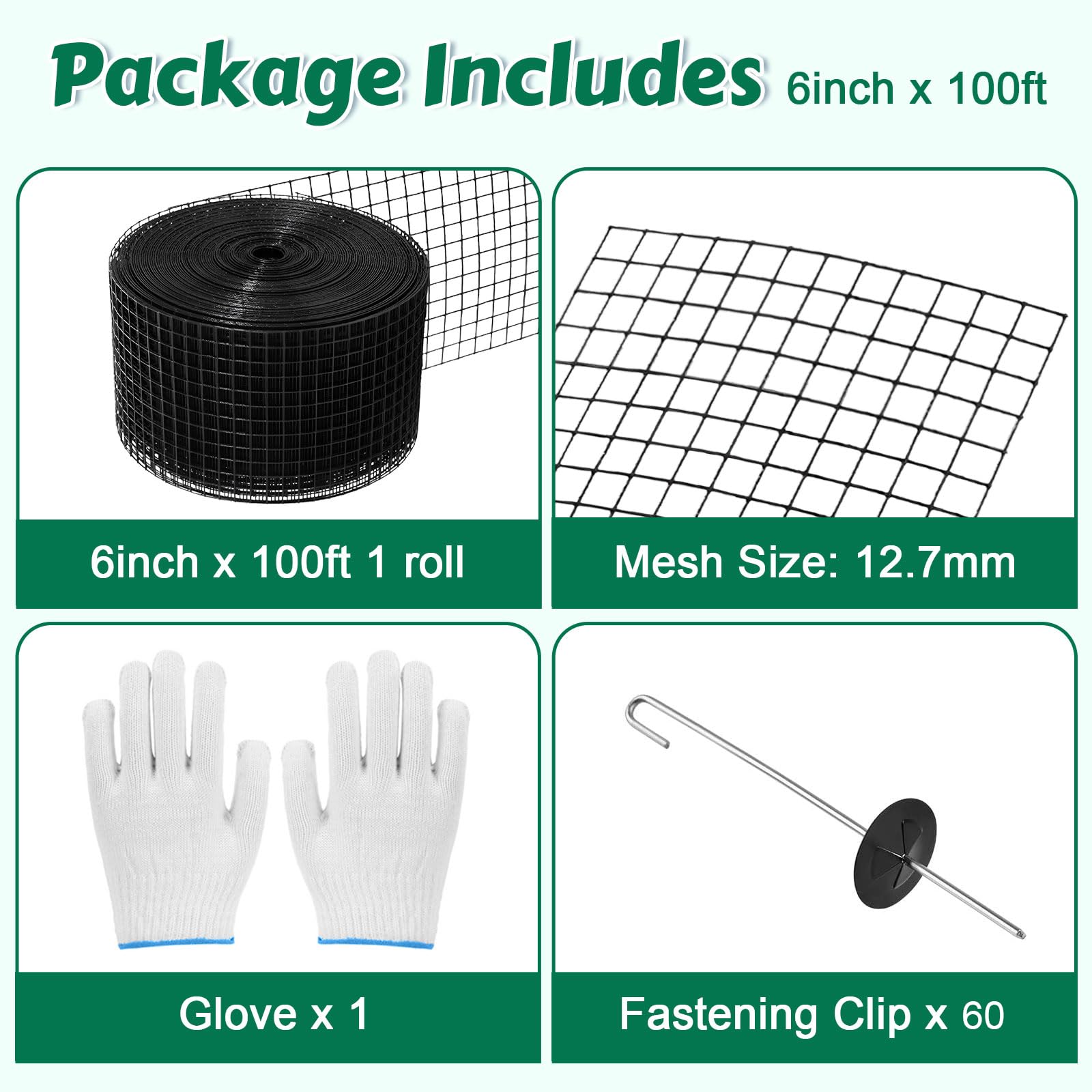 Kit Rete Antiuccelli per Pannello Solare 15cm x 30m, Filo PVC Disuasore per Uccelli, Protezione per Pannello Solare per Impedire la Nidificazione delle Colombe Sotto i Pannelli Solari