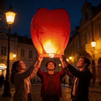 12 Pack Sky Chinese Lanterns, Lanterns to Release in Memory, Lantern Symbolizing Love and Happiness, Suitable for Unforgettable Days, Anniversaries, Weddings, Gatherings, Christmas, and Making Wishes