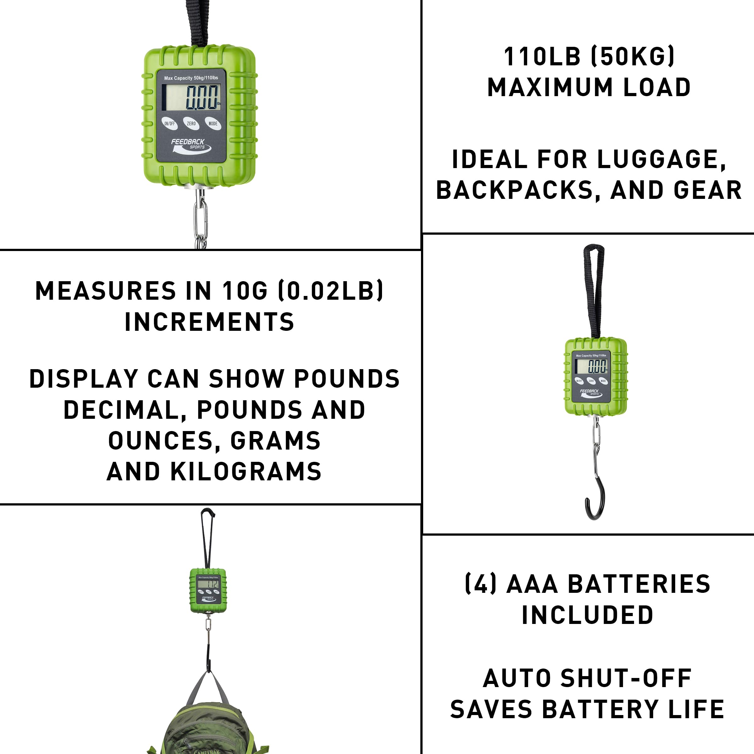 Feedback Sports Digitalwaage Expedition 50 kg, FA003475016
