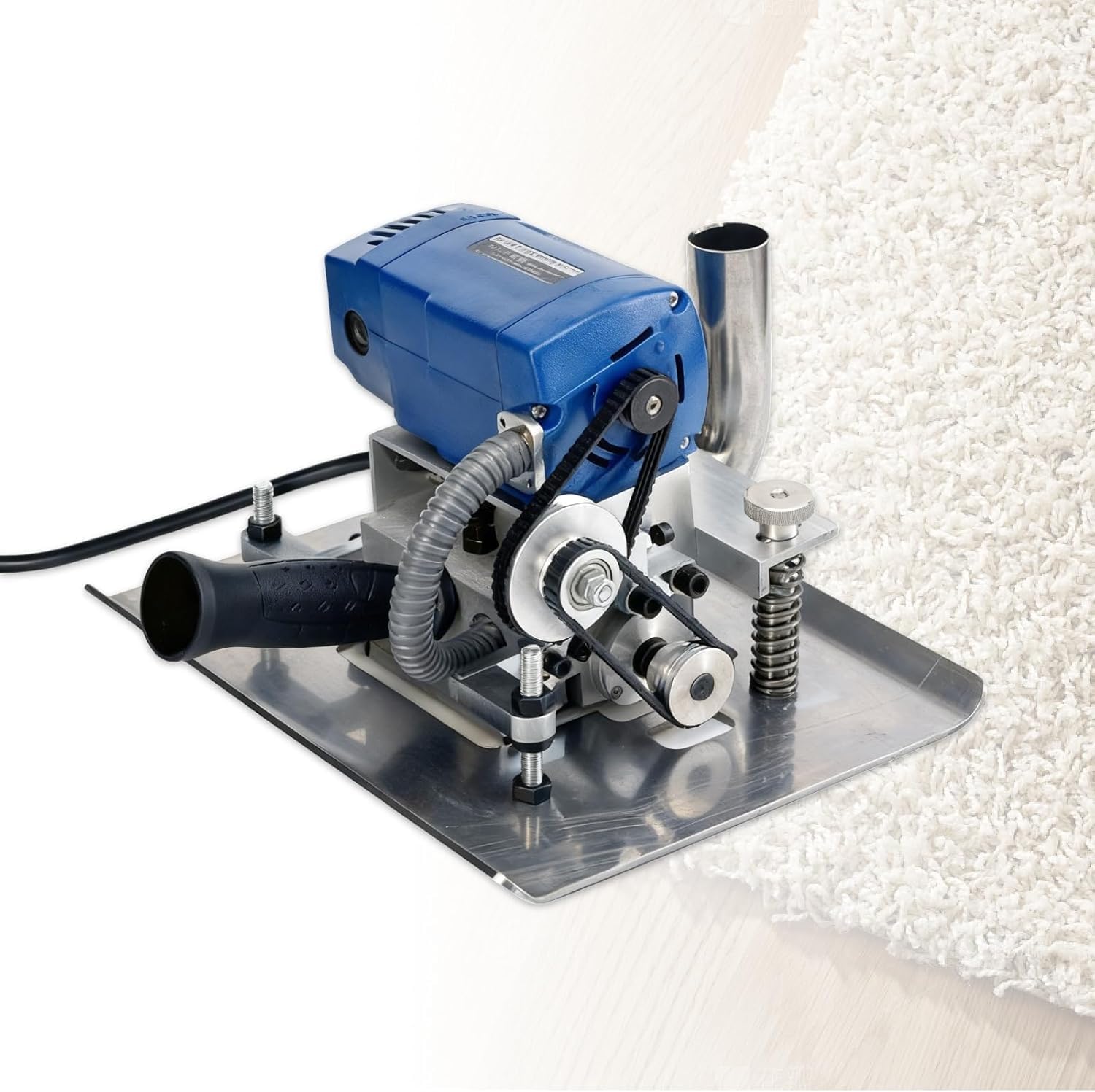 Carpet Trimmer, Portable Flatbed Rug Trimmer, 500w Flat Rug Shearing with 15000rpm & Adjustable Depth, Durable 3-Inch Blade for Efficient Carpet, Textile Surface Cleaning