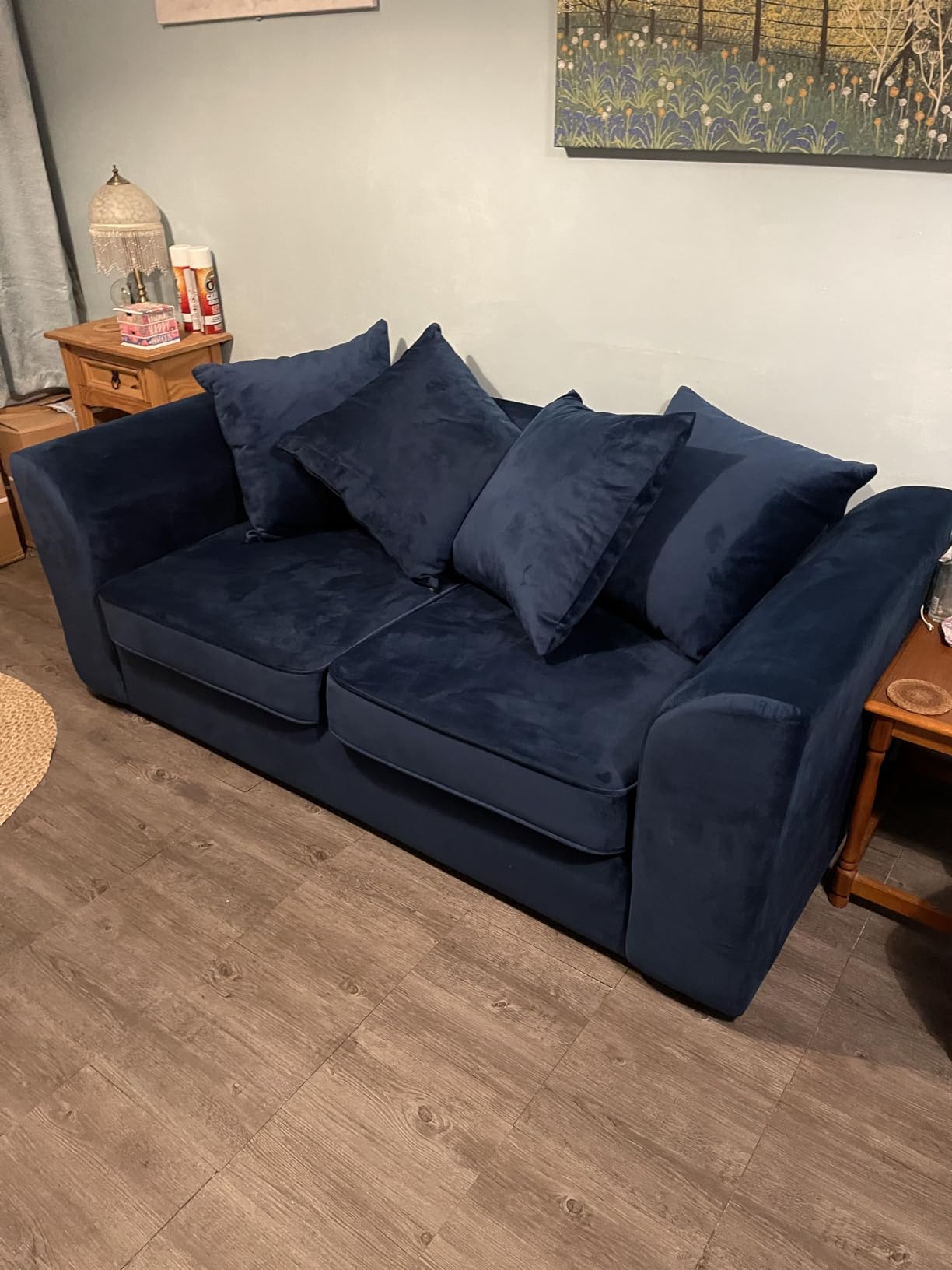 Palm Interiors Plush Velvet Sofa Set Dylan Range 3 Seater 2