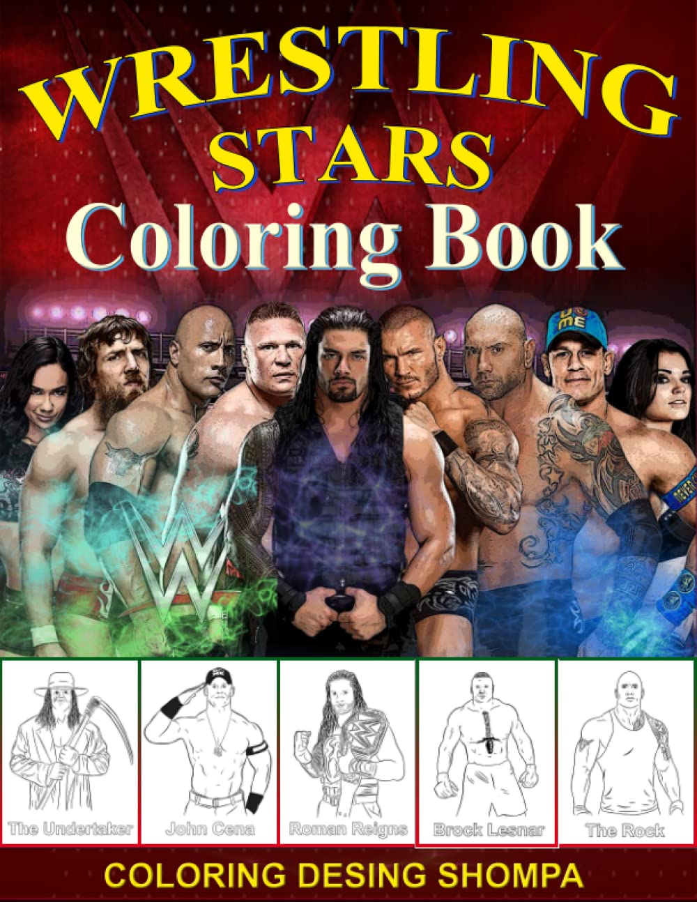 Buy Wrestling Stars Coloring Book: The Amazing Coloring Book World