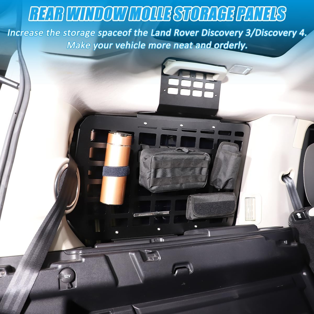 Alloy Modular Storage Panel System Rear Cargo Rack Trunk Shelf Interior Luggage Storage Carrier For Land Rover Discovery 3 4 LR3 LR4 2004-2016