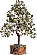 SOLAVA Pyrite Crystal Tree for Money - Money Stone Tree for Wealth, Confidence, Vastu Correction, Positive Energy, Reiki Healing and Good Luck- 300 Beads- 10-12 Inches