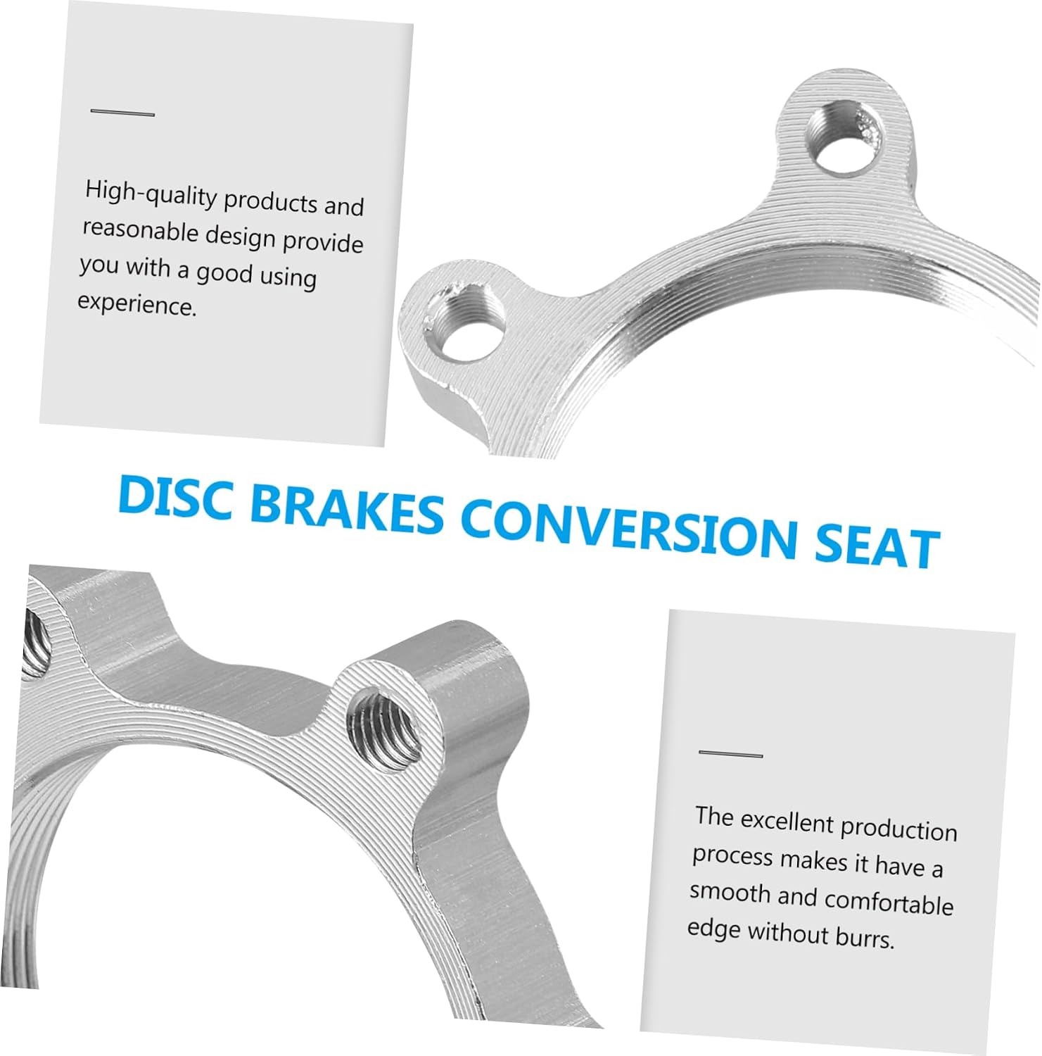 6pc Bike Disc Brake Mount Conversion Kit Hubs Adapter for Rear Disc Brakes