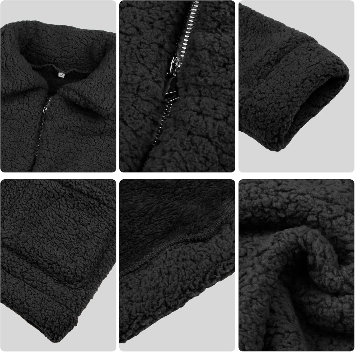 Comeon Women's Winter Warm Faux Fur Coat Long Sleelve Cardigan Boyfriend Shearling Fuzzy Jacket with Pockets - Image 7