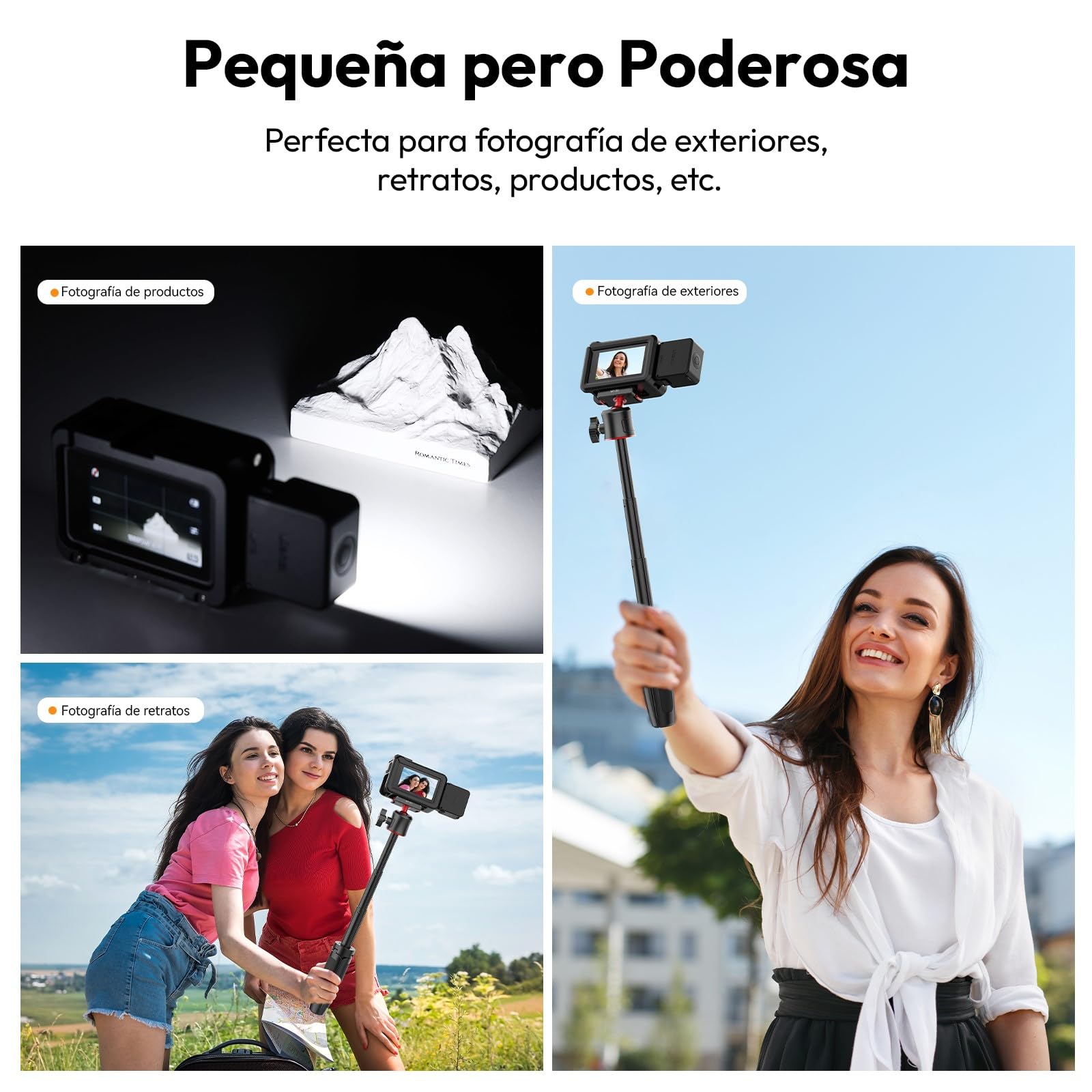 Ulanzi LM18 - Luz de Relleno Magnético para dji OSMO Action 3/4/5, Mini Luz LED Portátil de Vlogging, IPX5 Impermeable