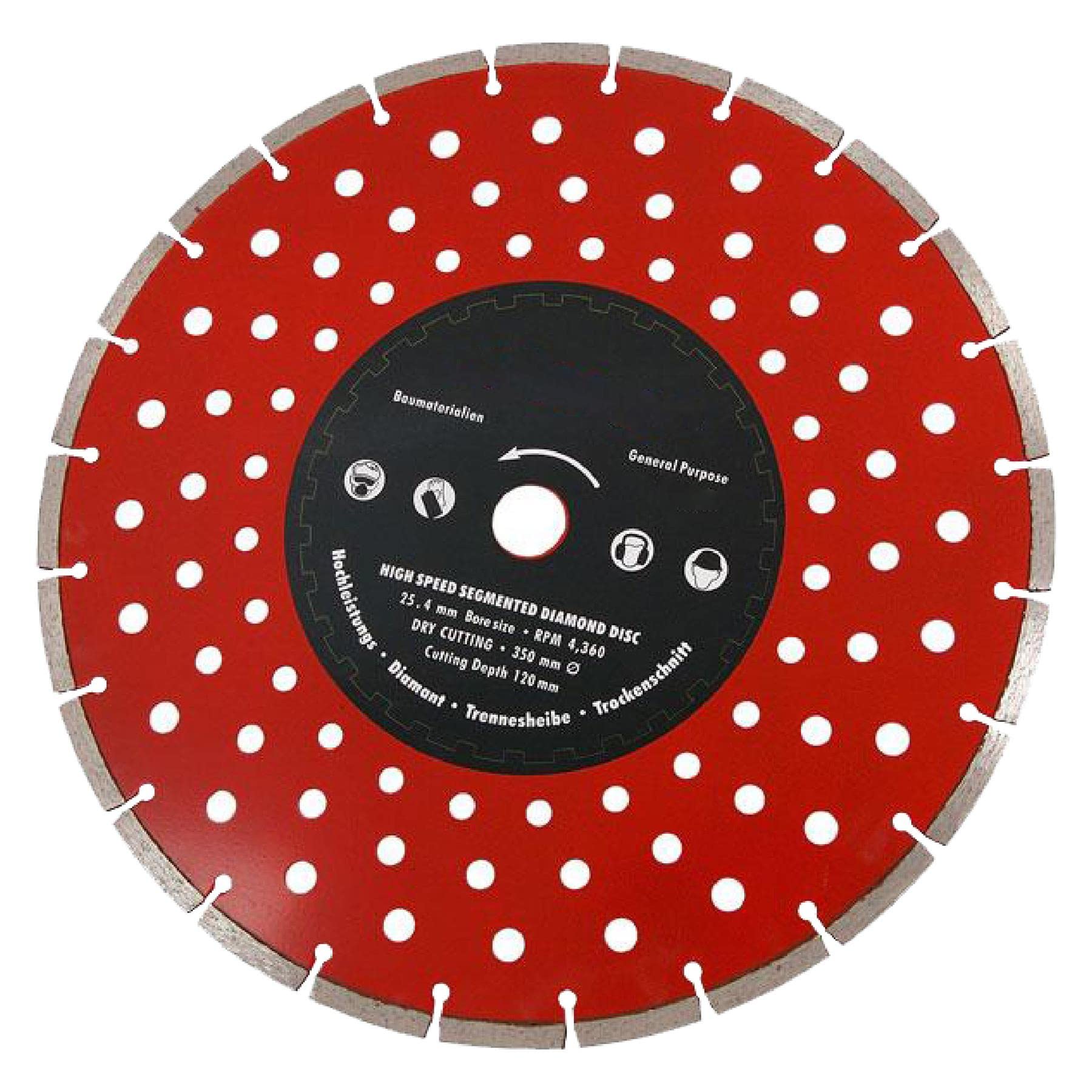 Dapetz ® Diamond Blade Disc Angle Grinder Cutter Saw Dry Cutting 14 inch / 350mm Provides Paving Slab, Ideal for Concrete, Brick, and Roofing Tiles, General Purpose Diamond Cutting Blade
