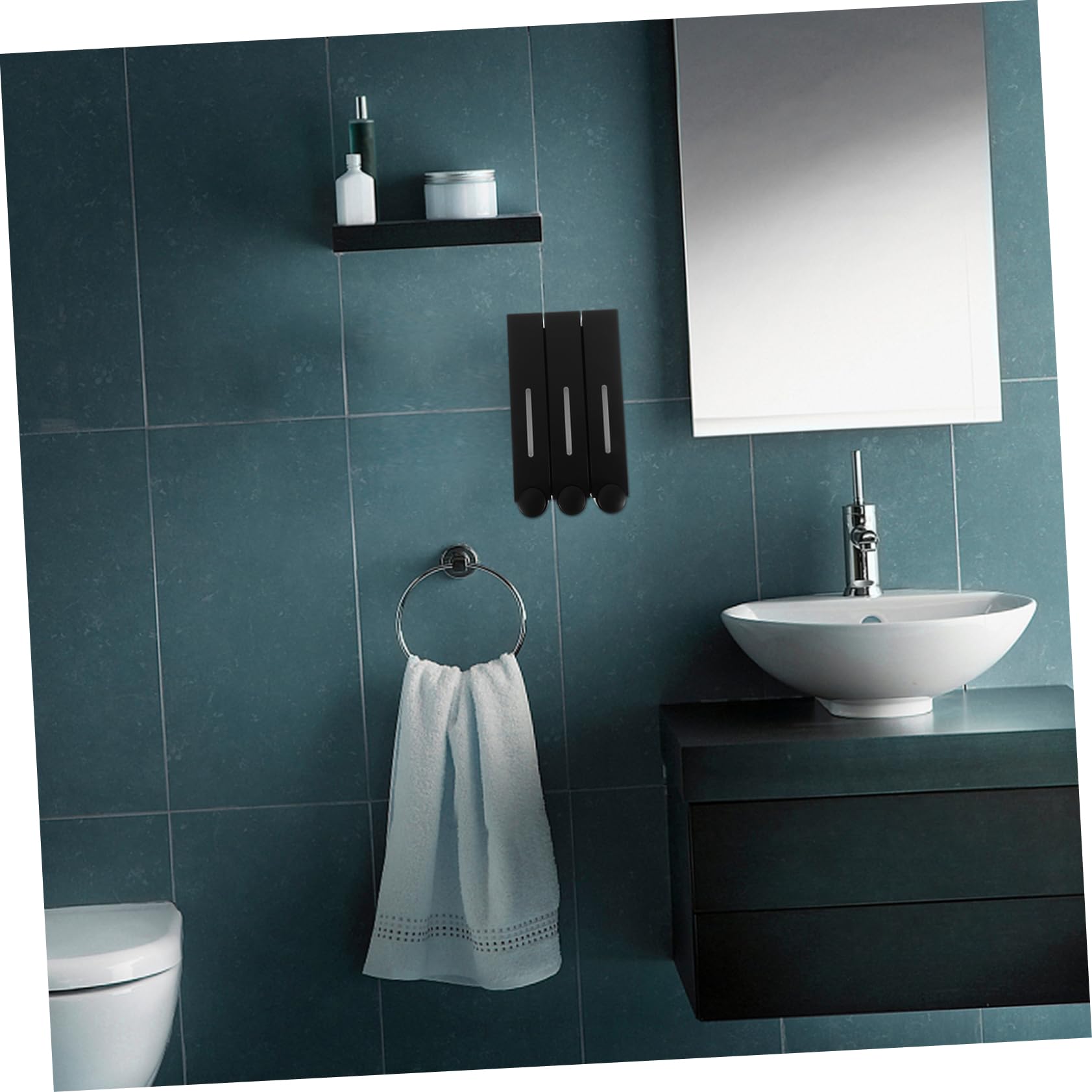 MAGICLULU Dispenser Di Sapone A 3 Scomparti Dispenser Doccia Ricaricabile Da Parete Per Bagno