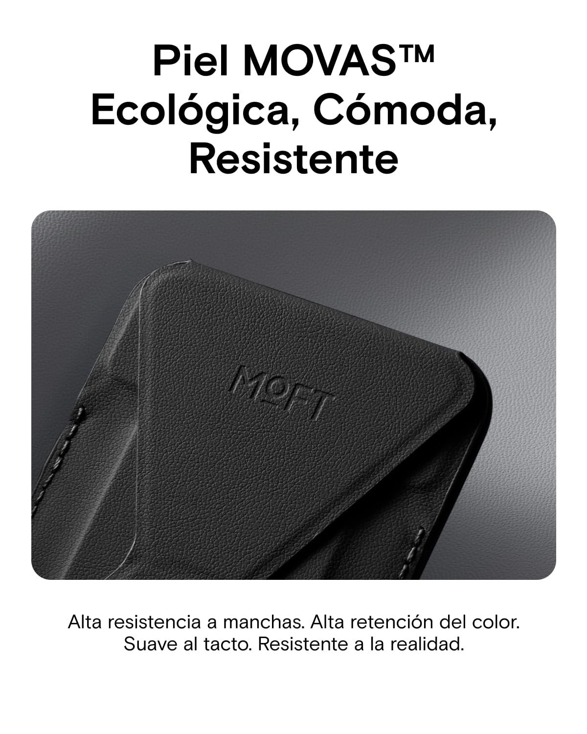 MOFT Soporte-Cartera Localizable con Apple Find My, Tarjetero Magnético Ultrafino para Móvil Compatible con MagSafe, Soporte Regulable para iPhone 17/16/15/14/13/12 Series, Negro Azabache