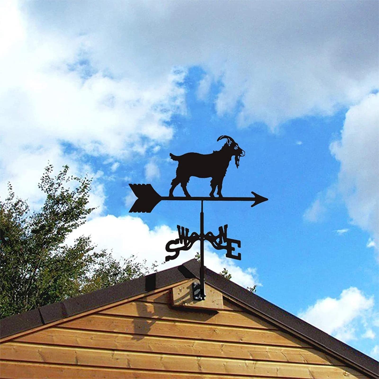 Weer Vane Vane Weathervane, Dieren Metalen windwijzer Outdoor RVS Weer Vane Yard Vane Richting Snelheid Richting Indicator voor Boerderij Yard Tuin