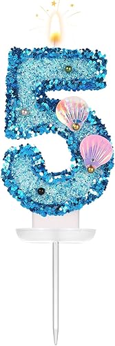 Vela de número de cumpleaños de 3 pulgadas, con purpurina, número de vela, decoración de pastel, número de lentejuelas para cumpleaños, boda,