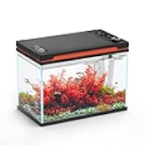 hygger Smart Aquarium Starter Kit, Glass Fish Tank with 24/7 Mode Light, Heater, Water Pump, Filter Media, Auto Feeder,Water Changer, Cleaning Tool, Fishing Net,Timer Automatic Switch (6 Gallon)