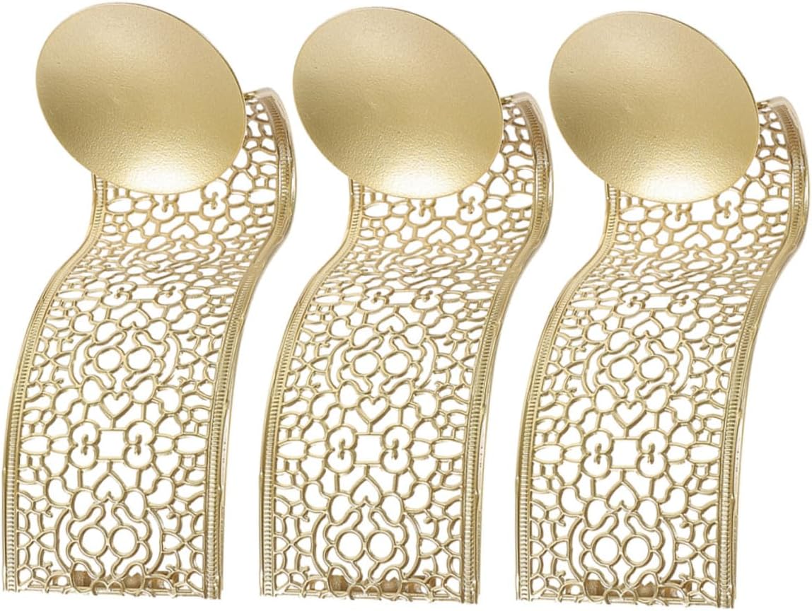3pcs Hollow Wall Candle Sconce Set, Metal Decorative Candle Holders for Living Room Dining Room Fireplace, Middle Eastern Style Wall-Mounted Candlesticks