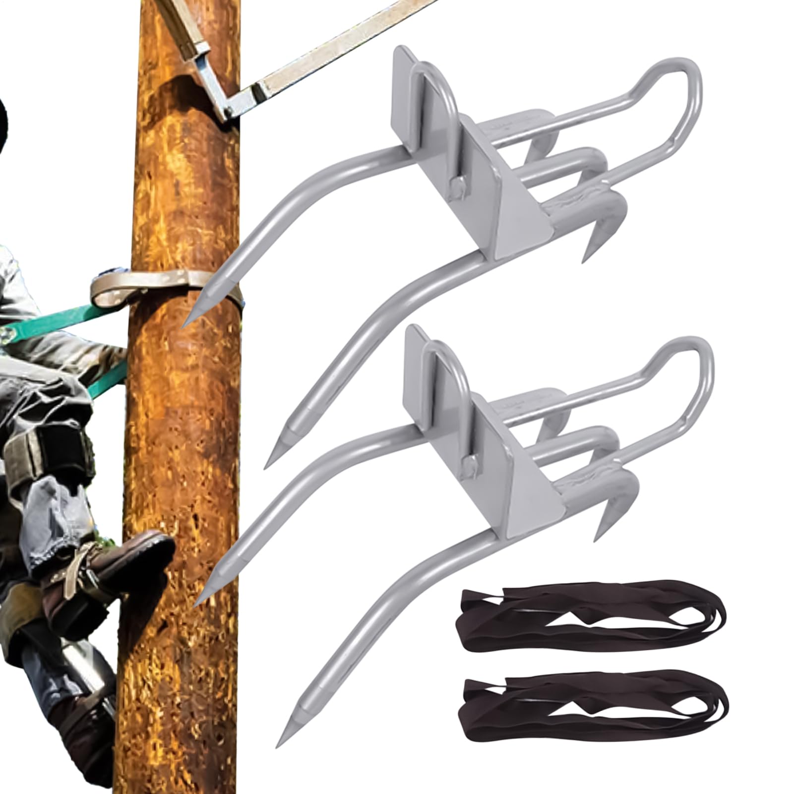 Garras para Escalar Árboles,Calzado de Seguridad para Arboristas (1 Par) - Herramientas Antideslizantes para Arboristas, Actividades al Aire Libre, Trabajos en Cubiertas y