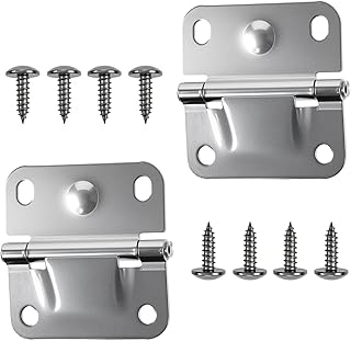 2 Pack Cooler Stainless Steel Hinge Replacement, Cooler Hinges with Screws, Camping Coolers Accessories, Compatible with Coleman Ice Chest Coolers Replacement 5235 5250 5286b 6262 6270