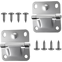 2 Pack Cooler Stainless Steel Hinge Replacement, Cooler Hinges with Screws, Camping Coolers Accessories, Compatible with Coleman Ice Chest Coolers Replacement 5235 5250 5286b 6262 6270