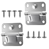 MCSDFN 2 Pack Cooler Stainless Steel Hinge Replacement, Cooler Hinges with Screws, Camping Coolers Accessories, Compatible with Coleman Ice Chest Coolers Replacement 5235 5250 5286b 6262 6270