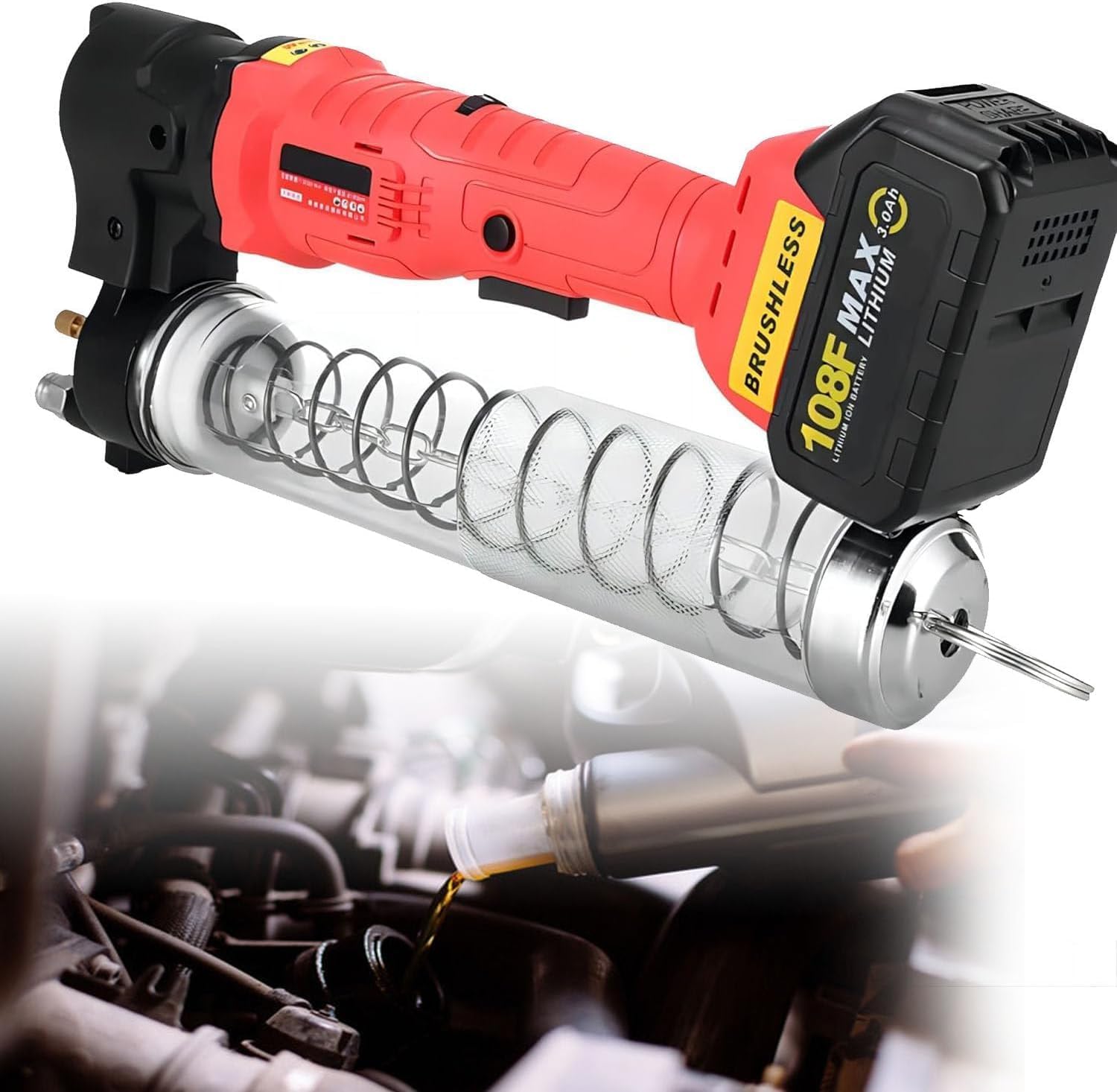Pistola de grasa eléctrica inalámbrica, herramienta de lubricación recargable para maquinaria agrícola, barcos y camiones