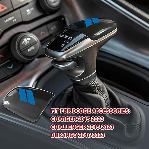 Miniatura 6 de Pomo de palanca de cambios de plástico ABS para decoración interior, protector de palanca de cambios, compatible con accesorios Dodge Charger