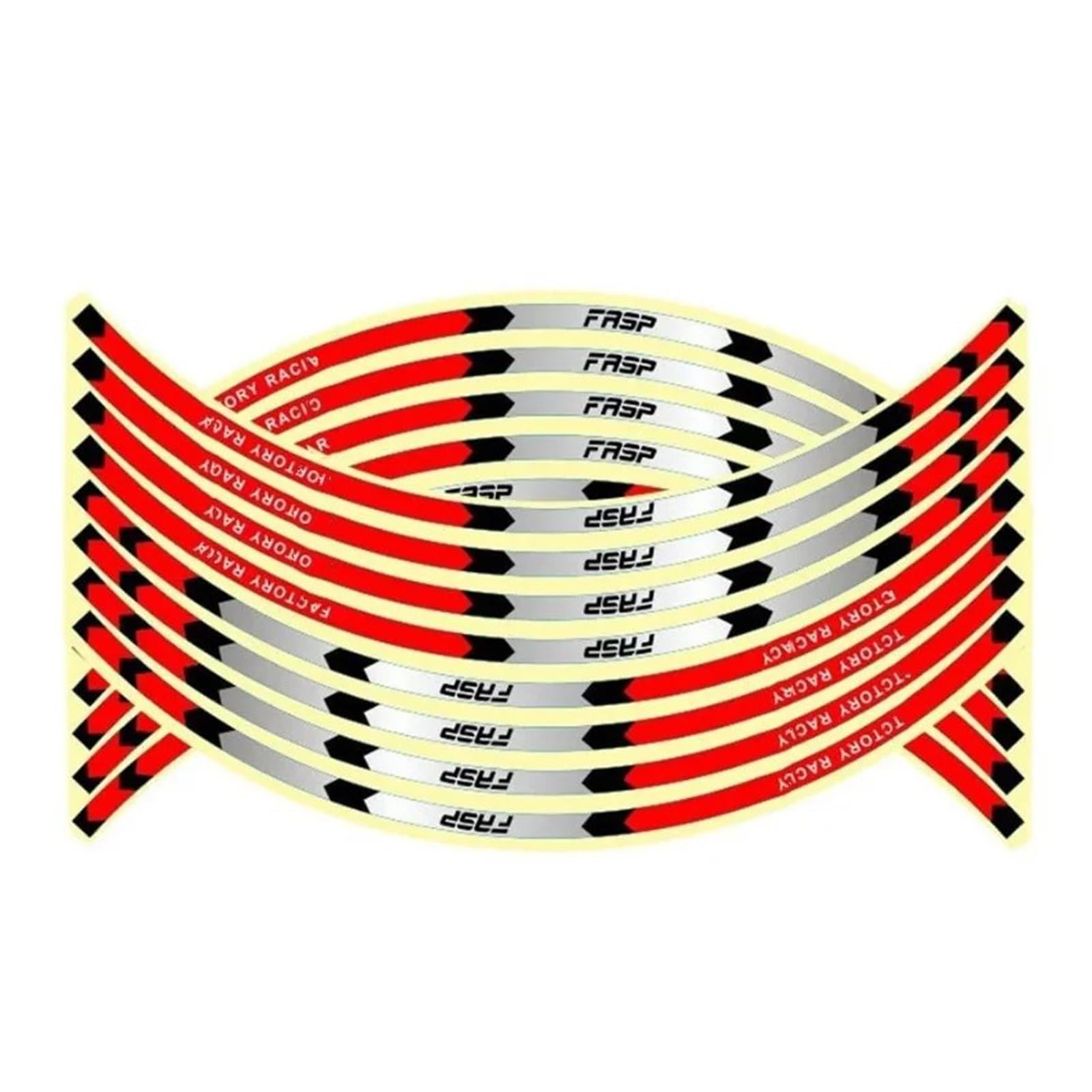 Hub Decals Rim 16Pcs 17" 18" Wheel Sticker Motorcycle Car Reflective Rim Stripe Stickers Tape Bicycle Motorbike Decals Stripe Tape(Red)