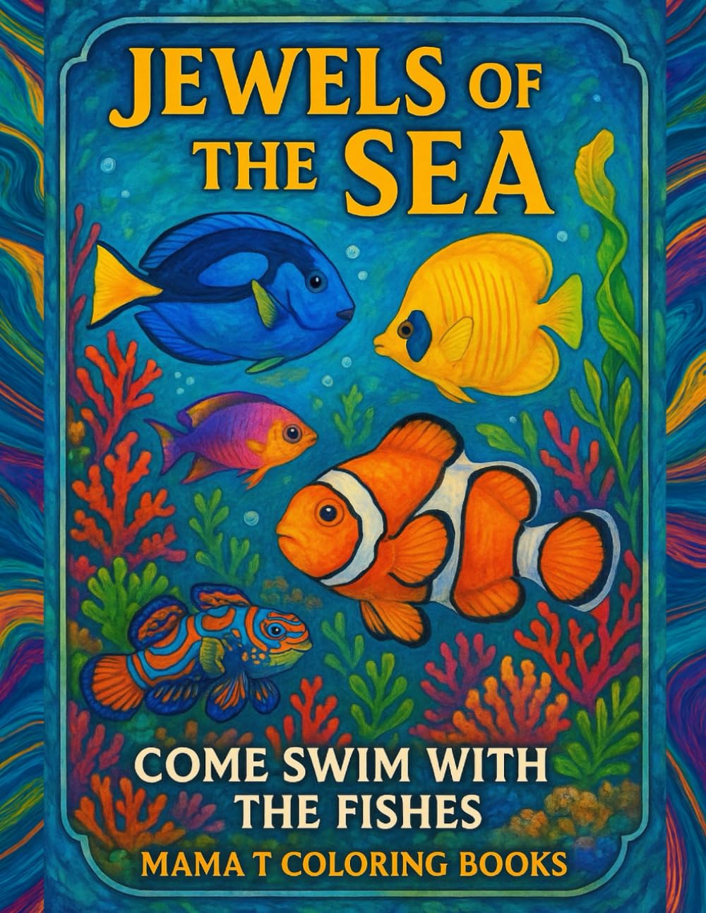 Jewels of the Sea Coloring Book: Come Swim With the Fishes: A Coloring Voyage Through Coral Reefs, Tropical Fish & Underwater Wonders (Mama T Adult Coloring Books: A Collection of Artful Escapes)