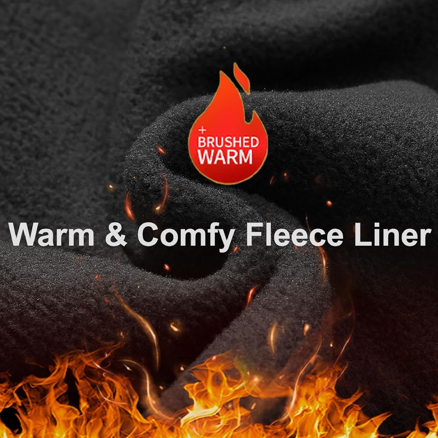 BRISIRA Mens Sweatpants Flare Fleece Baggy Pants Wide Leg Warm with Deep Pockets Elastic Drawstring Bell Bottom - Image 3