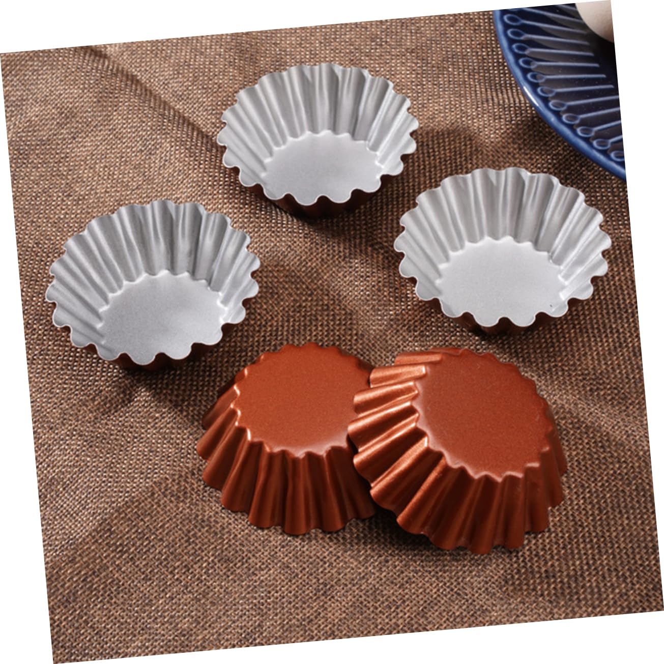 Amosfun Piezas molde redondo para tarta de huevo molde muffins utensilios de cocina moldes de tarta para hornear taza para hornear muffins moldes para hornear tartas molde para hornear