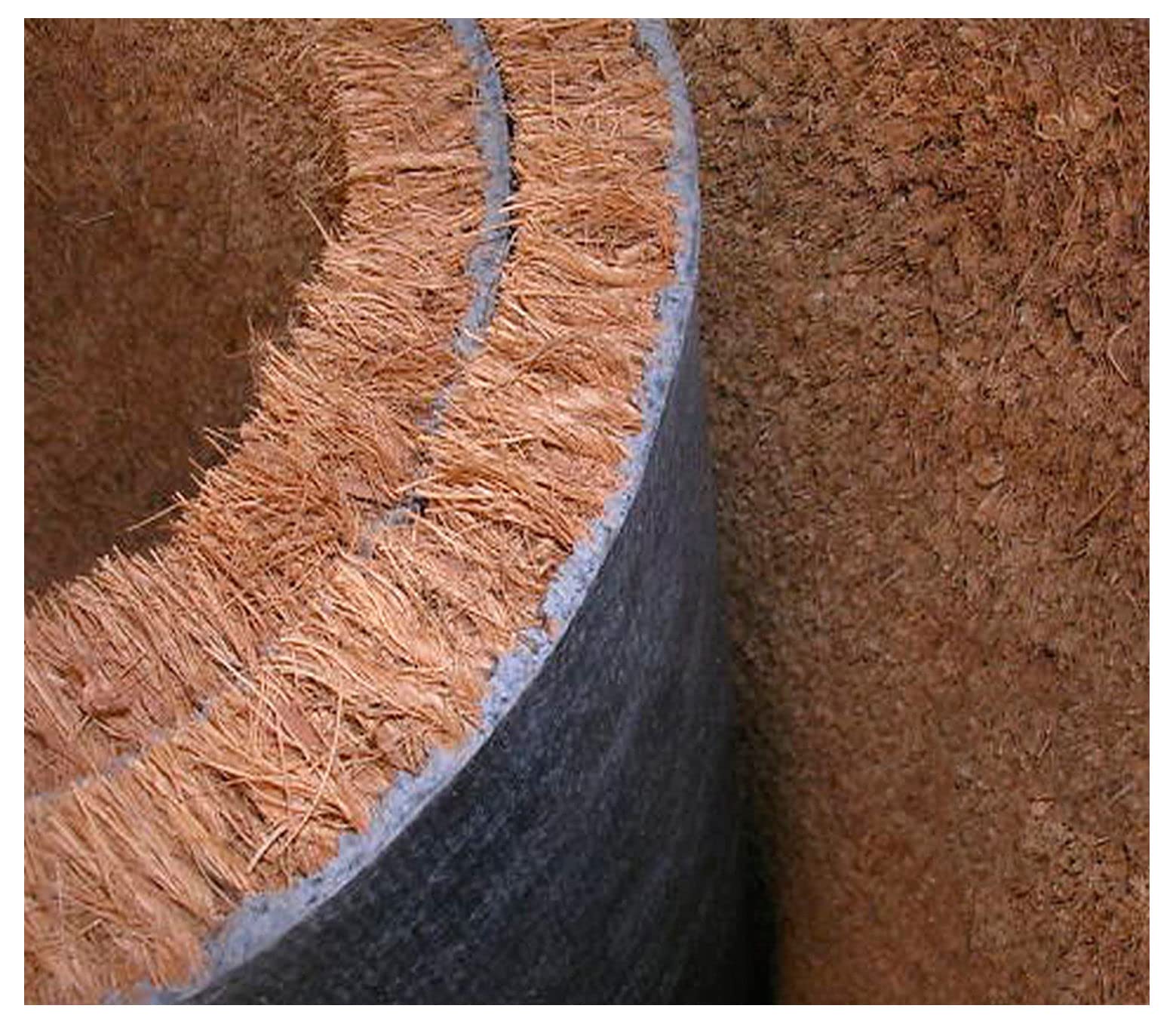 EmmeVi - Paillasson en noix de coco naturel, antidérapant, robuste, extérieur, maison, entrée, sur mesure 120 x 100 cm