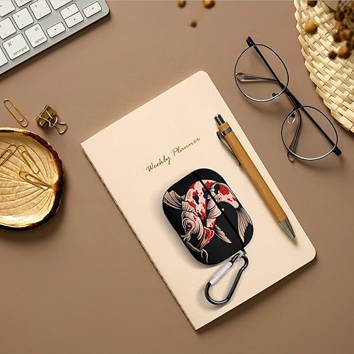 Miniatura 7 de Koi-Fish-Color Print - Funda para Airpods Pro (21 generación) con llavero, funda protectora completa a prueba de golpes, funda rígida de