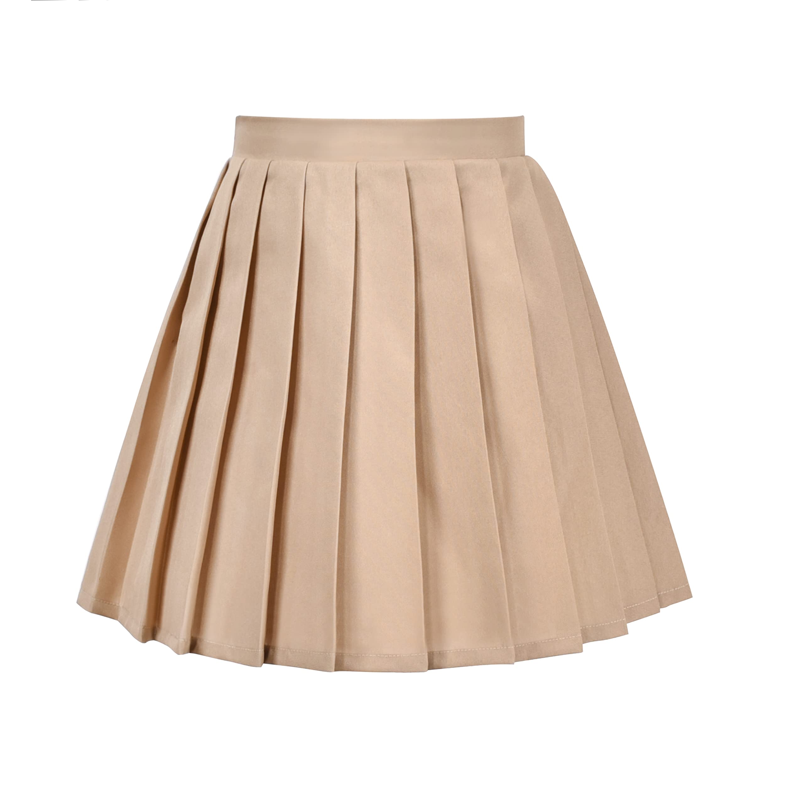 Sunny Fashion Chicas Falda Beige Plisado Corbata de moño Regreso a Clases Uniforme 6-14 años