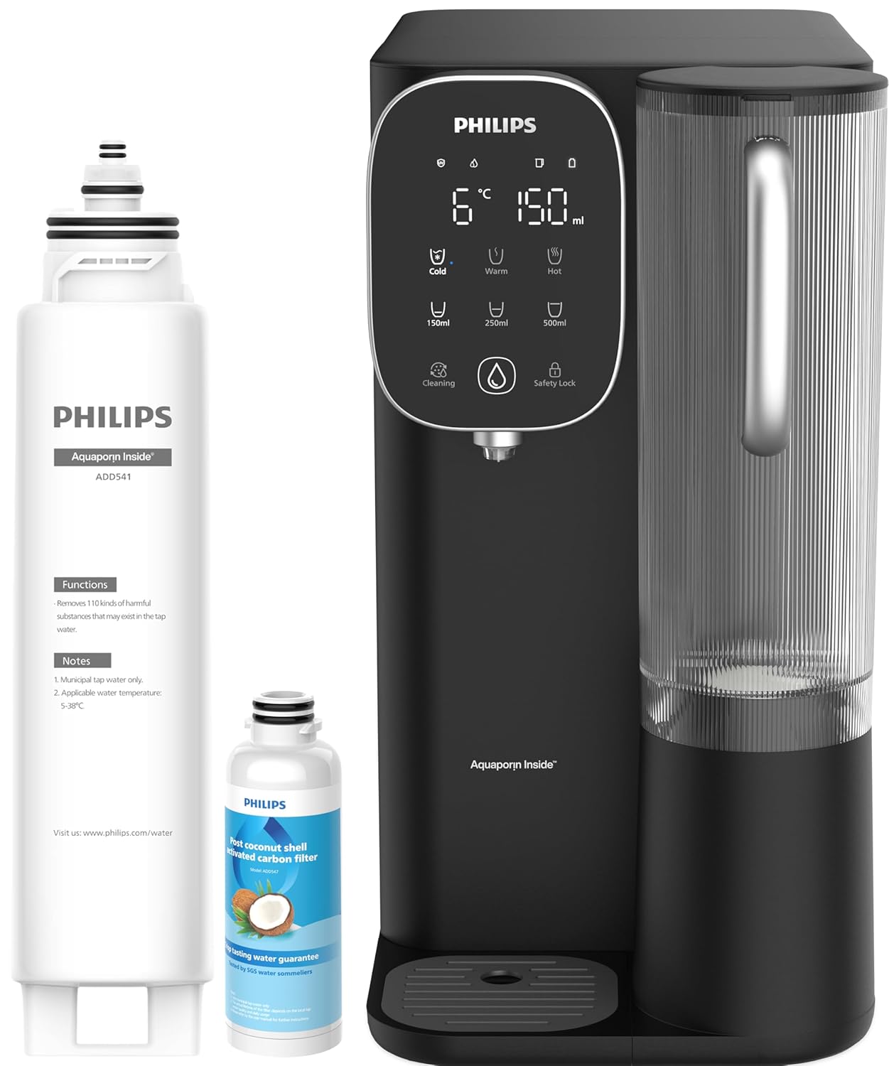 Estación purificadora de agua por ósmosis inversa Philips con filtros