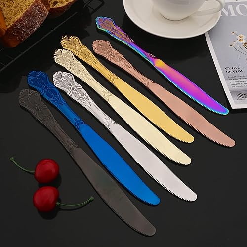 Miniatura 4 de JASHII Retro Palace - Cuchara de café, cubiertos únicos de acero inoxidable para 6 cubiertos brillantes, juego de vajilla para cocina, comedor, bar,