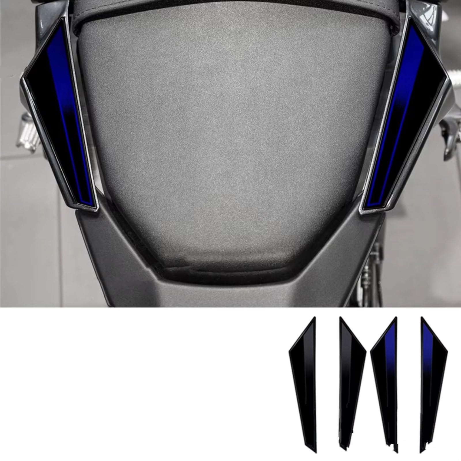 Compatibile Con Yamaha Per MT09 Per SP 2024-2025 Carbon Look 3D Gel Moto Passeggero Maniglia Di Protezione Kit Adesivo Antiscivolo Serbatoio(Blue)